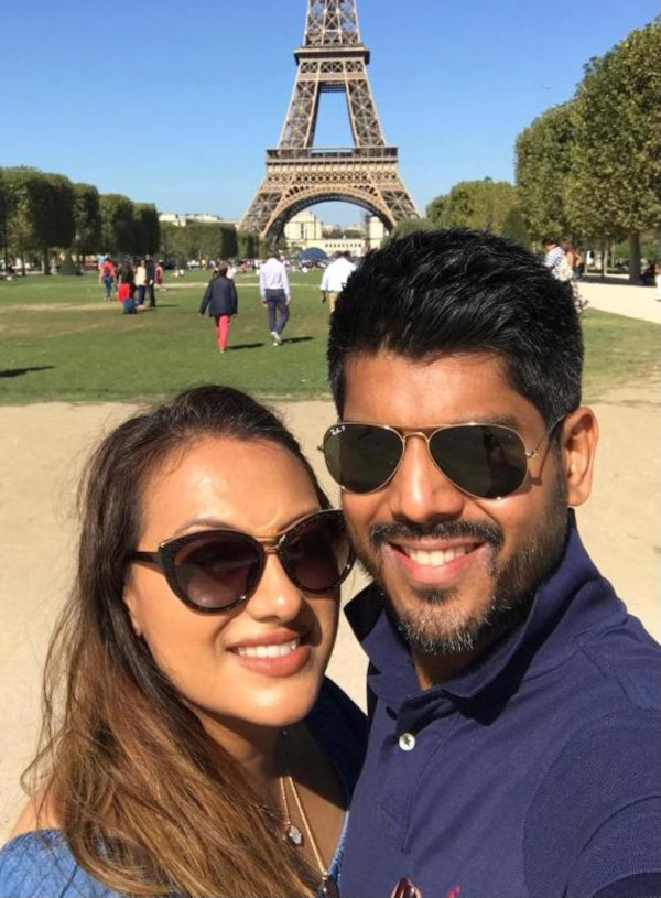 Rehma and her husband seeing the sights in Paris