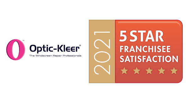 Optic-Kleer 5 star franchisee satisfaction banner