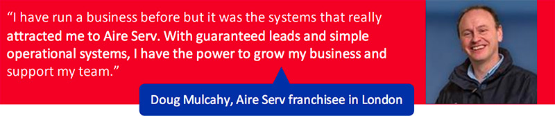 Aire Serv Franchisee testimonial for the London Franchise Territory 